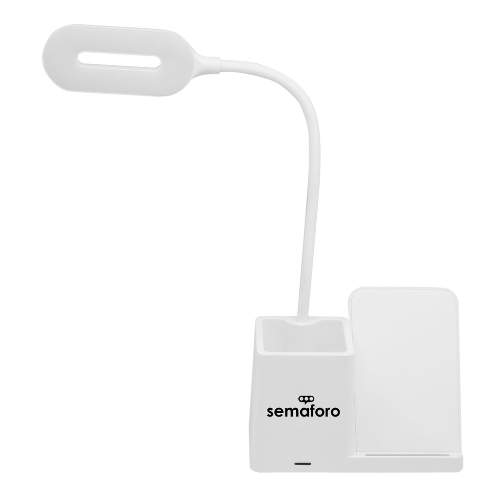 Organizador de escritorio con lámpara